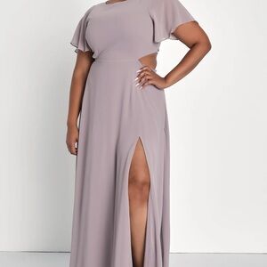 Elegant Mauve Maxi Dress